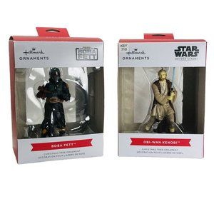 Obi-Wan Kenobi Star Wars Book of Boba Fett Hallmark Christmas Tree Ornament Lot